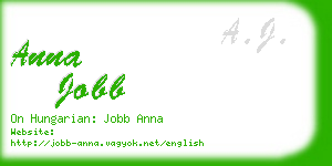 anna jobb business card